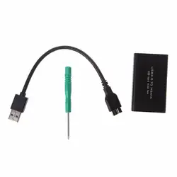 USB 3,0 MSATA кабель SSD корпус жесткий диск коробка внешний мобильный диск случае черный Поддержка UASP функция