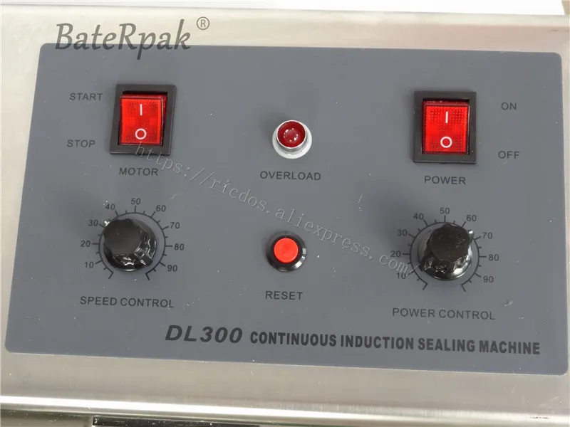 DL-300A/B Desktop stainless steel Continuous Induction Sealer,BateRpak Electromagnetic induction sealing machine,25-50/50-120mm