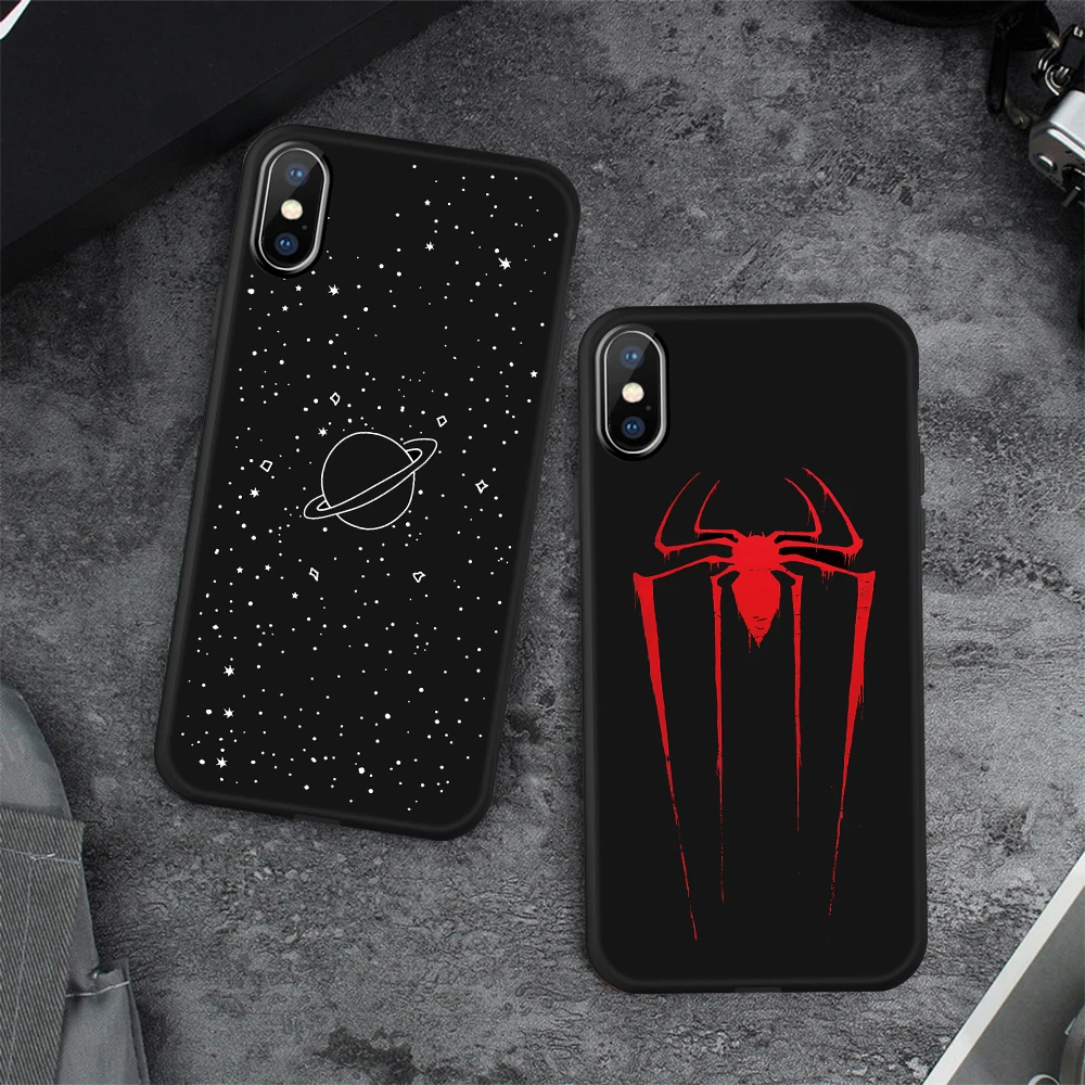 Aniverse Spider Printed Phone Case For iPhone 6 6S 5 S SE 7 8 Plus Case Soft Silicone Coque For iPhone 7 Plus Back Cover Fundas