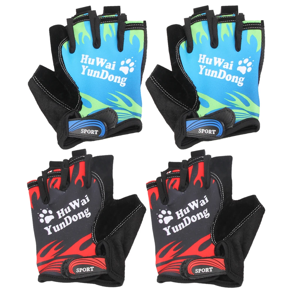 

1Pair Unisex Cycling Gloves Men Sport Half Finger Anti-Slip Gel Pad Motorcycle MTB Road Bike Gloves Red/Blue Cool Bicycle Gloves