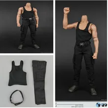 Lukcytoy 1/6 черная жилетка Рэмбо Stallone боевые брюки Одежда для 12 дюймов фигурка кукла модель L50 коллекция солидер игрушки