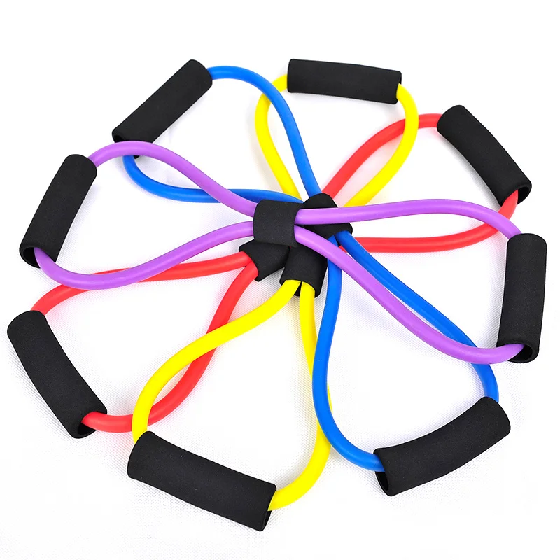

8 Word Rubber Loop Resistance Bands Yoga Fitness Equipment Sports Elastic Gym Crossfit Strength Muscle Training Tube Developer