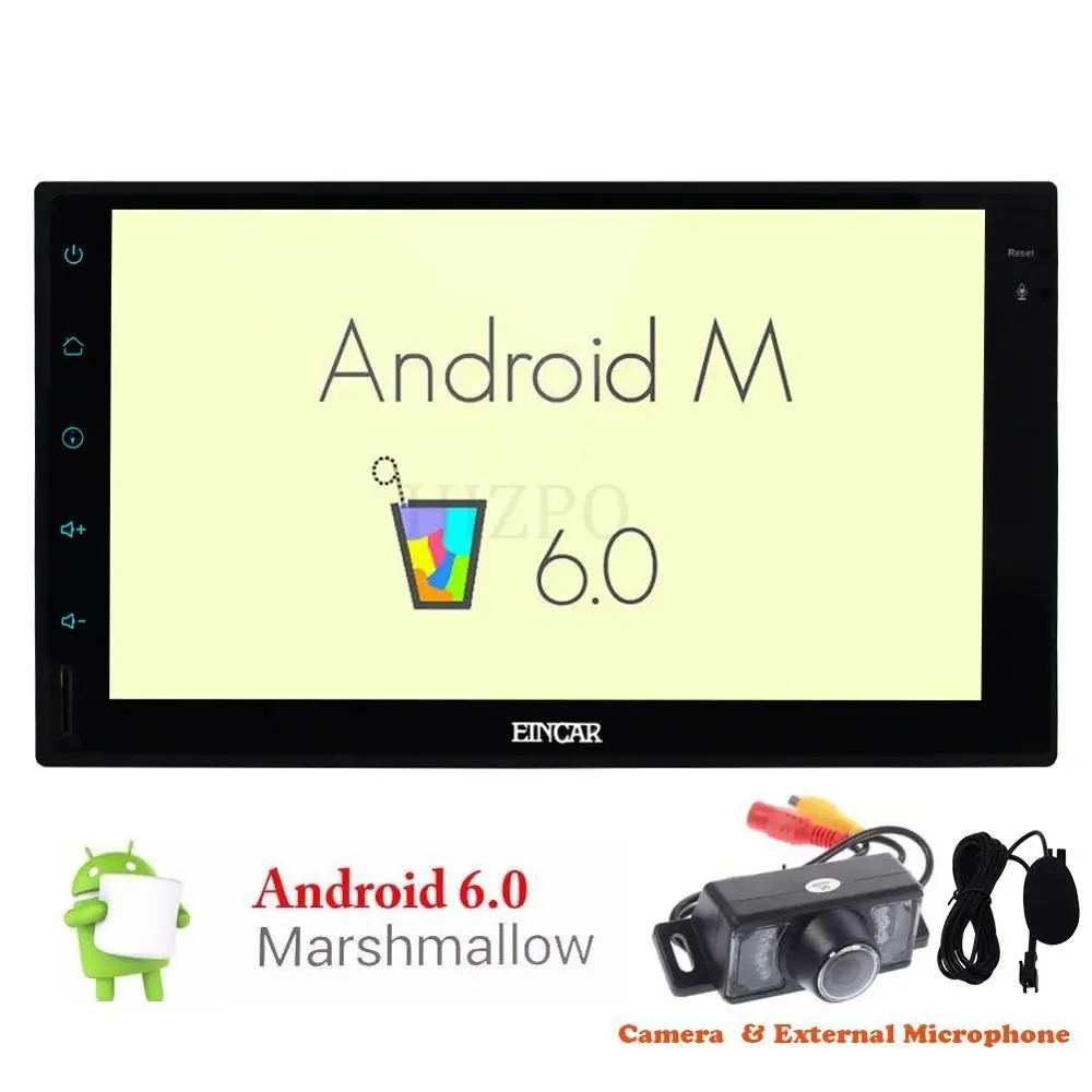 

Double 2 Din Android 6.0 gps radio Universal Car Radio Quad Core 1024*600 HD Car radio GPS Navigation Head Unit in car console