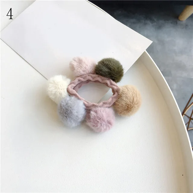 Girls Hair Accessories with Small Lovely Soft Faux Fur Ball Pompom Hair Tie Elastic Colorful Hairball Girls Bands Rings Hair Girls Hair Accessories with Small Lovely Soft Faux Fur Ball Pompom Hair Tie Elastic Colorful Hairball Girls Bands Rings Hair