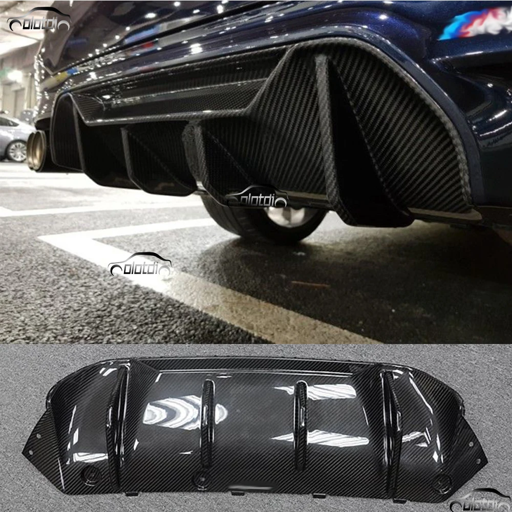 

OLOTDI For BMW F90 M5 Car Styling P Style Carbon Fiber Back Lip Rear Bumper Diffuser