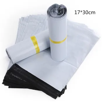 

10PCS/LOT 17*30CM White Courier Package Courier Envelope Shipping Bag Mail Express Storage Bags