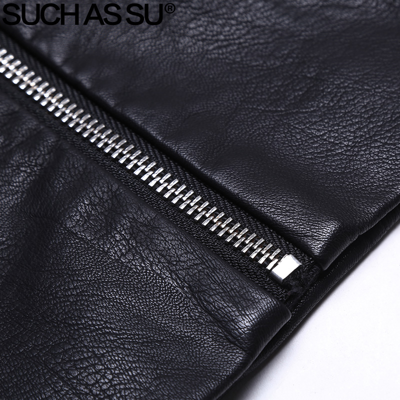 Pu Leather Pencil Skirt 