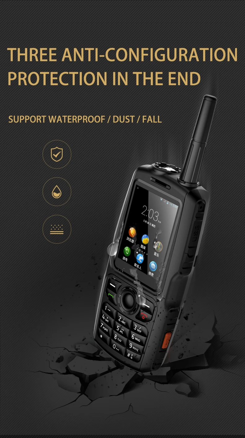 Обновление для A17 AndroidWCDMA/GSM 3g радио и UHF 400-470 MHZ мобильный телефон PTT Walkie Talkie смартфон с двумя sim-картами работа с Zello A18