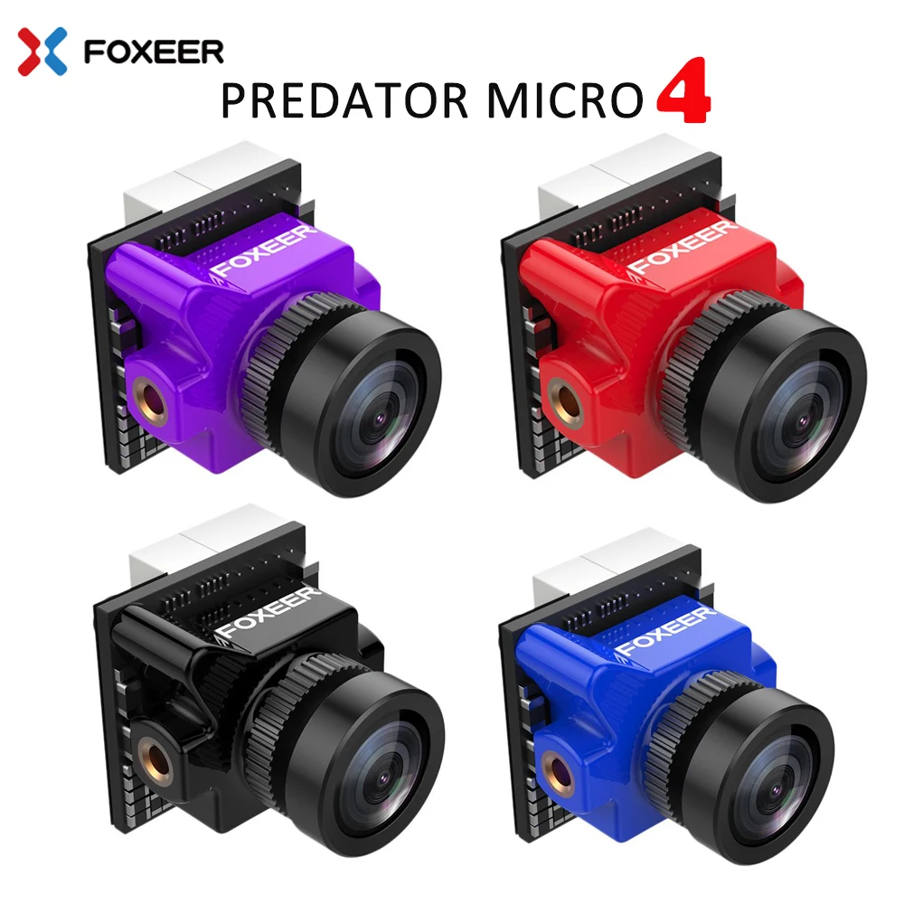 Новая камера Foxeer Predator Micro V4 FPV 16:9/4:3 PAL/NTSC переключаемая Супер WDR OSD 4 мс с задержкой