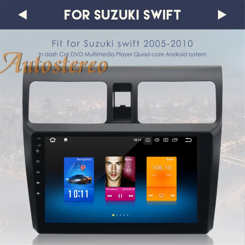 Newest Android8 0 4G RAM font b Car b font GPS navigation multimedia For SUZUKI SWIFT