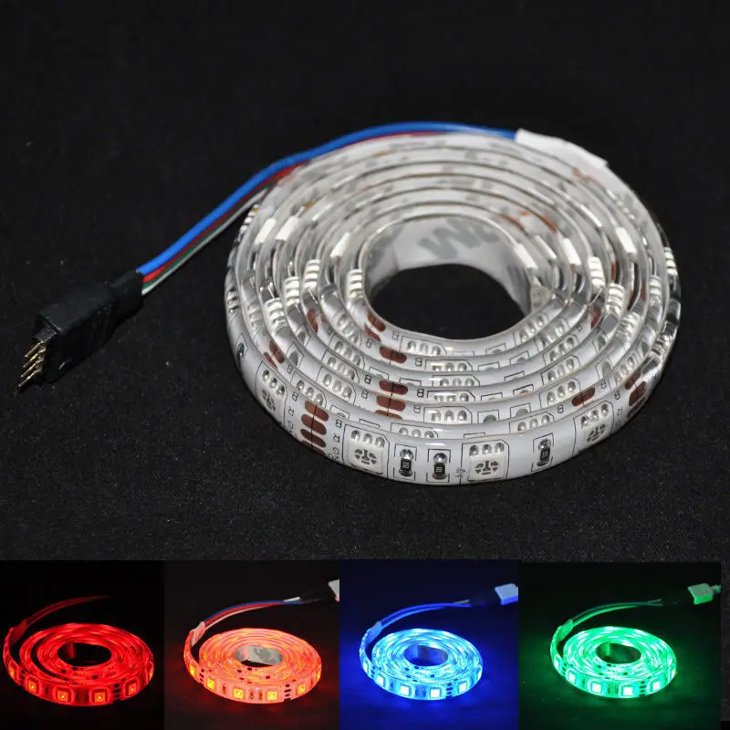Гибкая СВЕТОДИОДНАЯ лента smd 5050 rgb 1 м не Водонепроницаемая ip20 или