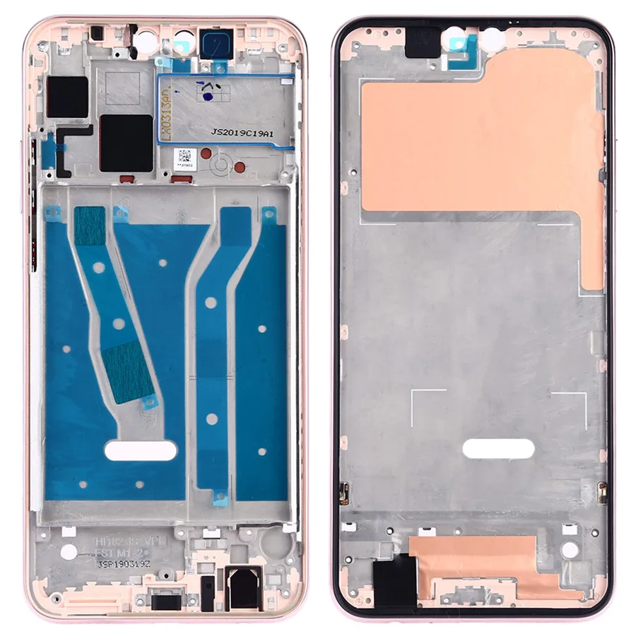 Розовый IPartsBuy передняя рамка корпуса lcd с боковыми клавишами для huawei Y9 - Цвет: Розовый