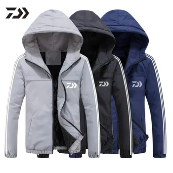 

Daiwa Keep Warm M-5XL Men and Women Fishing Jacket Couple Windbreaker Reflective Fishing Clothes Hiking Camping Clothing