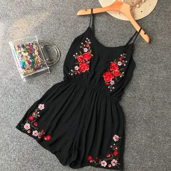 

NiceMix 2019 Summer Spring Fashion Solid Crane Print Ruffles Sashes Mini Shorts Women Shirt Shorts Vestidos New Fashion Playsuit