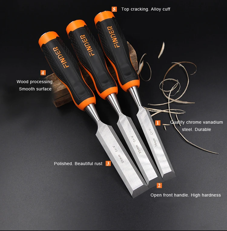 Токарный набор Плоских стамесок Tpr пластиковая волоконная Ручка DIY столярные инструменты инструмент деревянная плоская Деревообработка резной нож