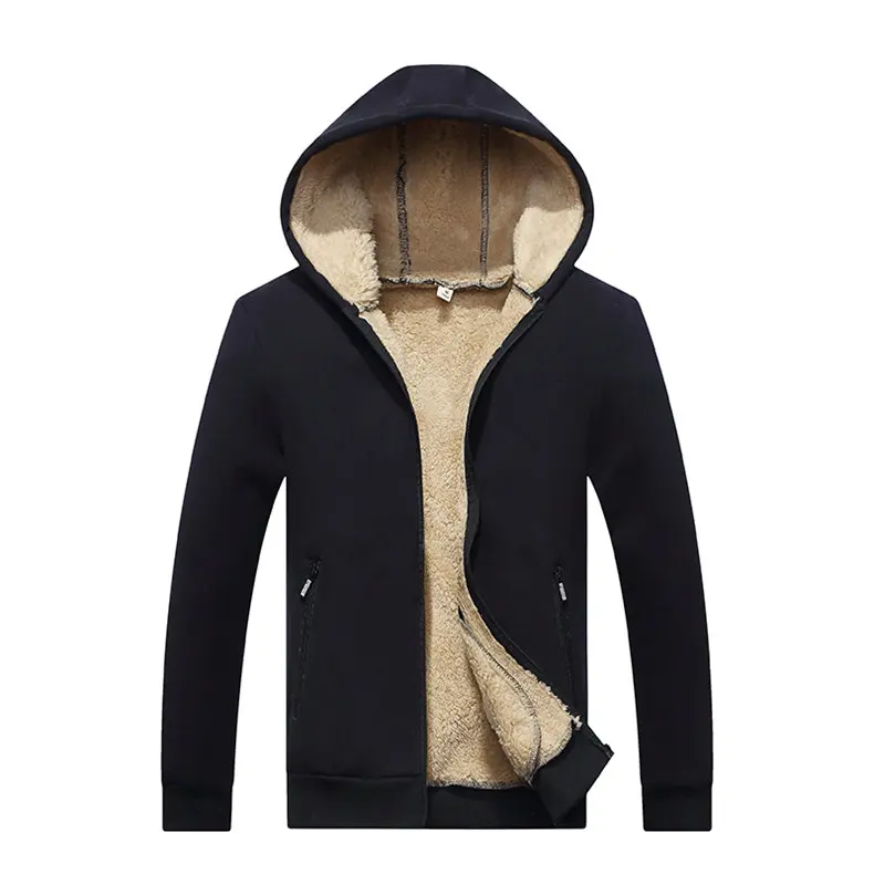 Thicken Wool Padded Sweatshirts Man Winter Hoodies Men 2018 Spring Warm Fleece Outwear Quality Brand-clothing Tracksuit Male 4XL 0