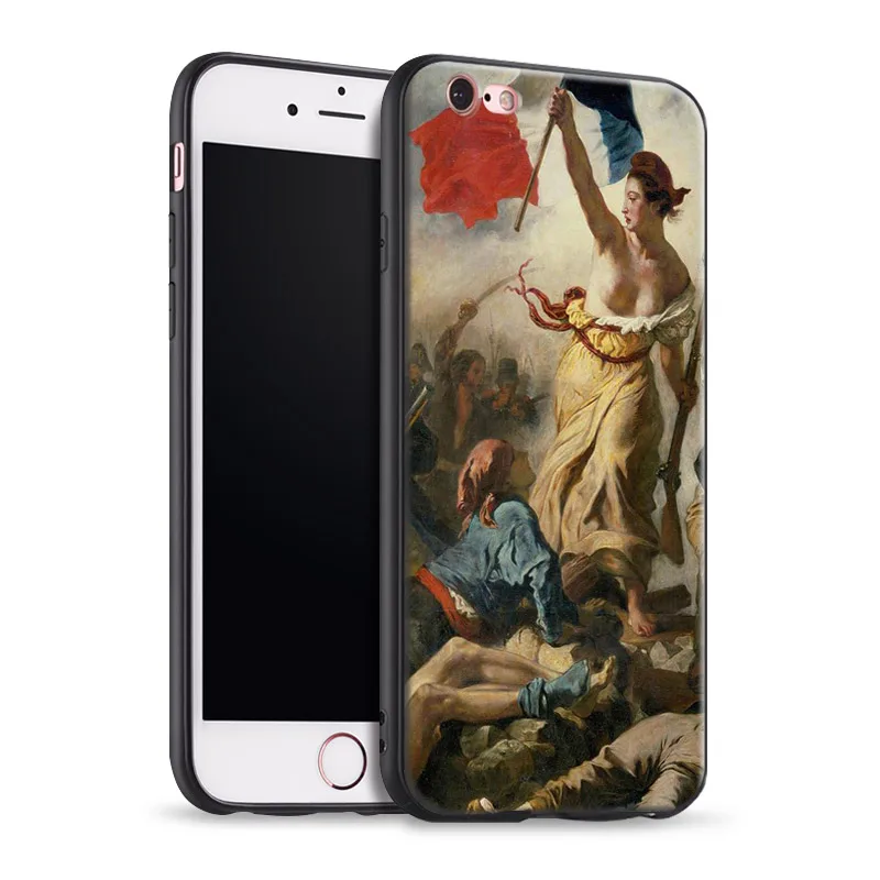 

Liberty Leading the People painting Soft Silicone Phone Case Cover Shell For Apple iPhone 5 5s Se 6 6s 7 8 Plus X XR XS MAX