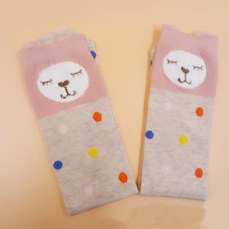 FUNIQUE/2 пары носков Kawaii с животными забавные новые длинные хлопковые носки для