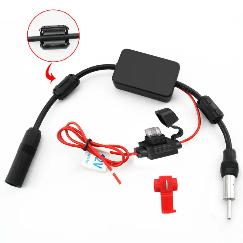 Auto FM/AM Antenna Booster Windshield Mount Antenna Aerials Car Aerial Antenna 12V Car Automobile Radio Signal Amplifier