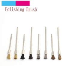 8 шт. 3 мм хвостовиком Стальная проволока кисти полировальная круглая щетка для инструментов мини щеткой заусенцев сварки металла подготовки поверхности шлифовальные