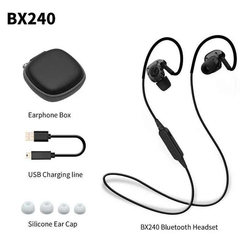 Hongsund BX240 Беспроводной Bluetooth наушники IPX5 Водонепроницаемый Спорт стерео гарнитура