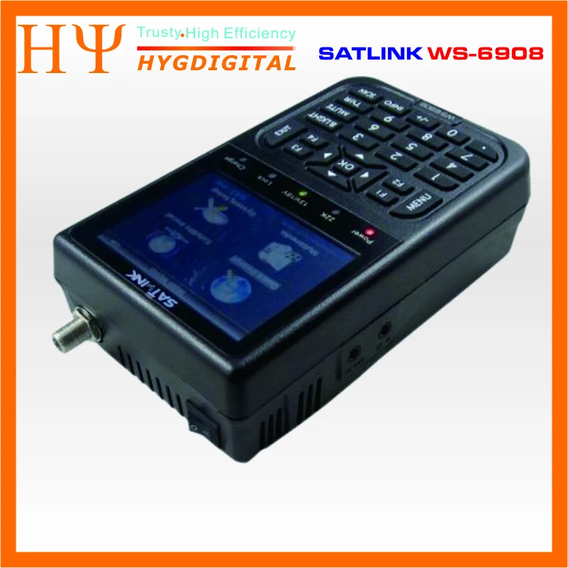 Satlink WS-6908 3,5 ЖК-DVB-S FTA цифровой спутниковый сигнал ws 6908 спутниковый искатель