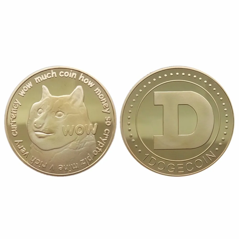 Позолоченная Коллекционная монета DogCoin художественная коллекция подарок