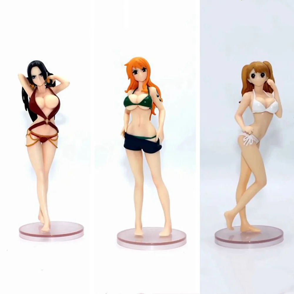 Action One Piece Boa Hancock Nami Nefeltari Vivi Girl Anime Figure Sexy Swimsuit Toys For Adult Collectible Juguetes Doll Model