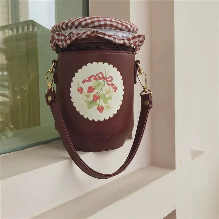 Креативная Женская Повседневная сумка через плечо, Модная банка для джема, меда, дизайнерская сумка из искусственной кожи, Женская мини-сумка через плечо