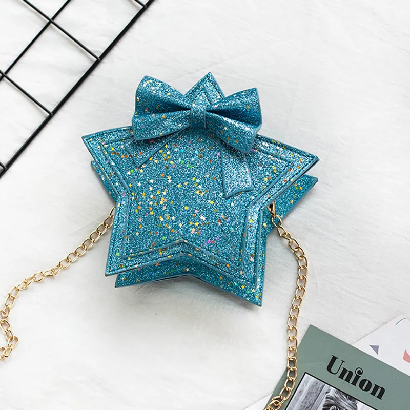 Милая мини-сумка-мессенджер для маленьких девочек, милые детские сумочки с блестками и звездами