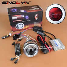 Motorcycle Headlight Universal 2 0 inch HID Bixenon Projector Lens Xenon Light Headlamp Kit With CCFL