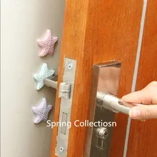 8 шт. 45 мм светящаяся ручка Морская звезда защита для дверного замка Защитная резиновая накладка на стену Бесшумная палка детские безопасные Чехлы для дверных ручек