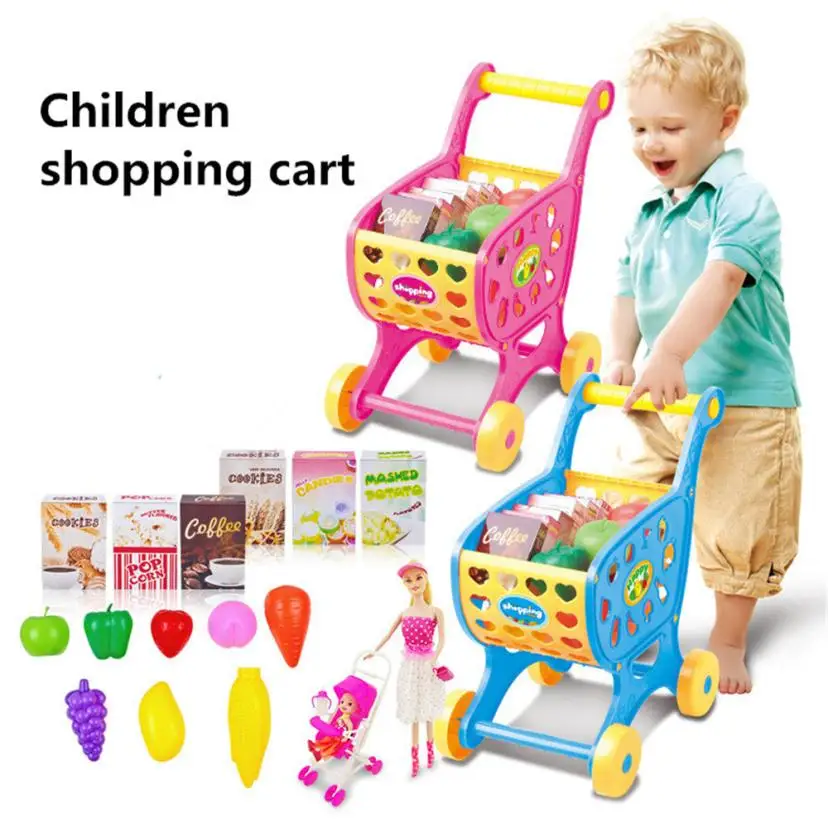 Shopping Carts Fruit Vegetable Pretend Play Children Kid Educational