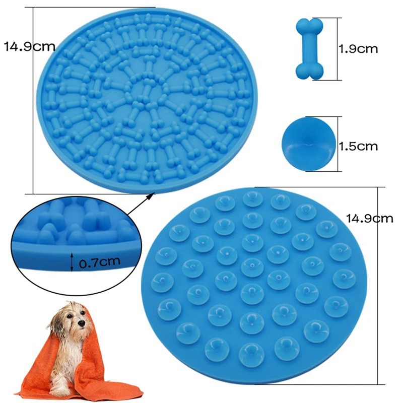 Dog Bathroom Mat Silicone Pad Puppy Bath With Suction Cup Dog Bathroom Mat Silicone Pad Puppy