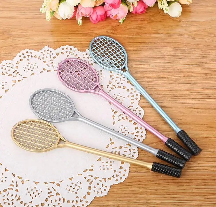 

1pc Racket Gel Pen Creative Stationery Student Learning Black Water-Based Pen 0.5mm Office School Supplies Signature Cute Pen