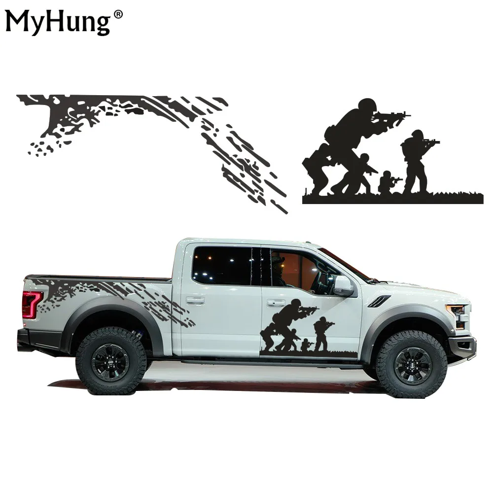 

Sticker For Car Cool CS Army Battle Car Whole Body Sticker Covers Garland PVC Car Styling Waterproof 2pcs Per Set