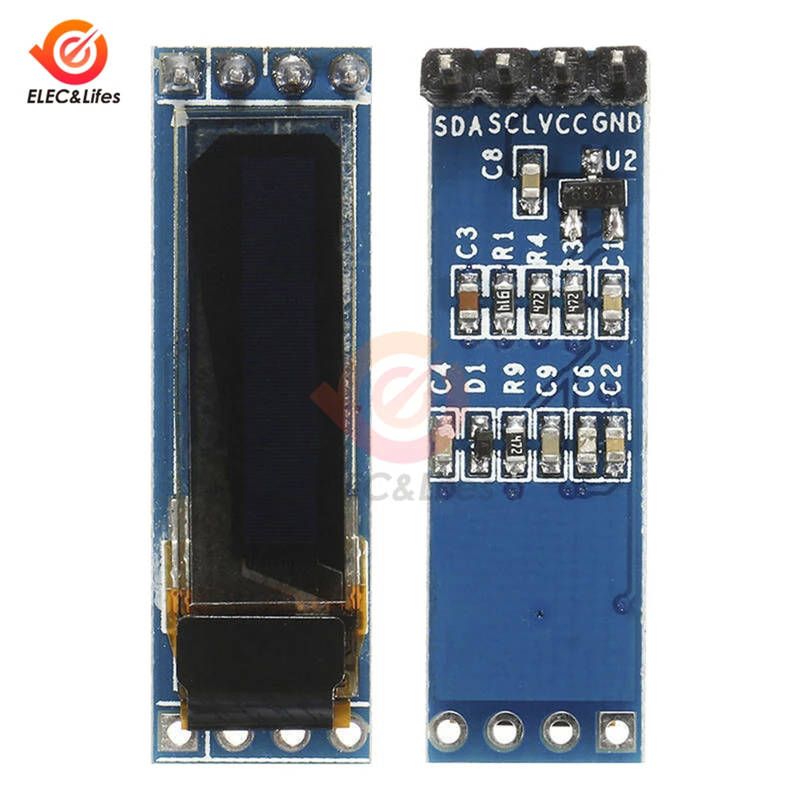 0,69 дюймовый OLED дисплей модуль 96*16 0,6" ЖК-экран SPI для Arduino AVR STM32 IIC интерфейс SSD1306