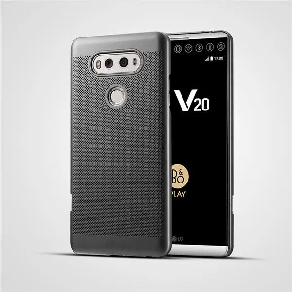 Роскошный брендовый ультра тонкий сетчатый чехол-накладка для LG V20 чехол s и чехлы из поликарбоната чехол для телефона - Цвет: LGV20 gray