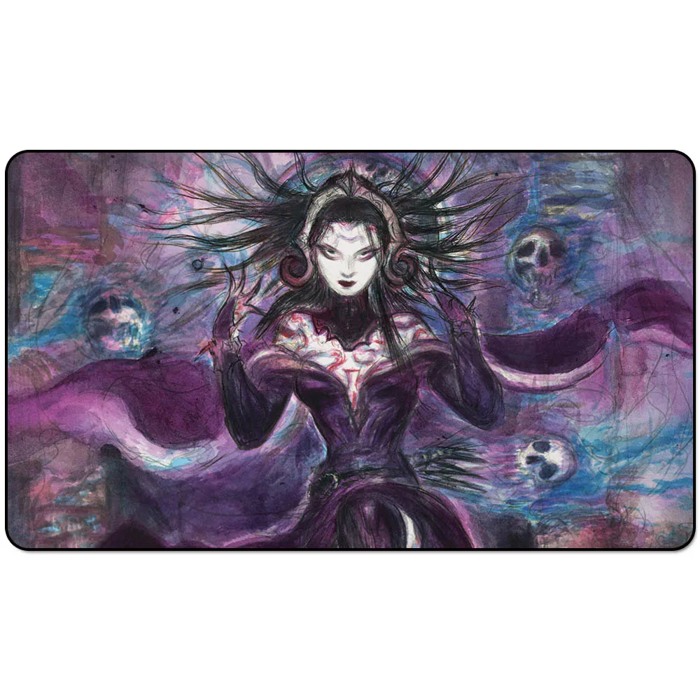 

60x35cm Size (24 x 14 inch) Magic Playmat:LILIANA, DREADHORDE GENERAL (WAR OF THE SPARK) Playmats Board Game Mat