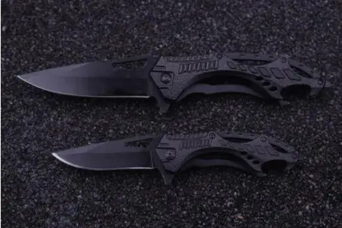 Нож SHNAPIGN, складной нож для улицы, черный титановый Тактический карманный нож, спасательный нож для выживания, алюминиевая ручка для кемпинга, Huntin - Цвет: Big black