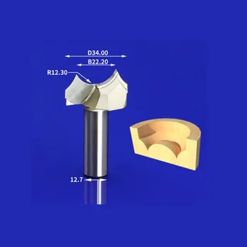 

1pc Pearl Gold Round Over Bit CNC Engraving Router Bit Mill Cutter Shank 1/2*7/8 (22.22mm)