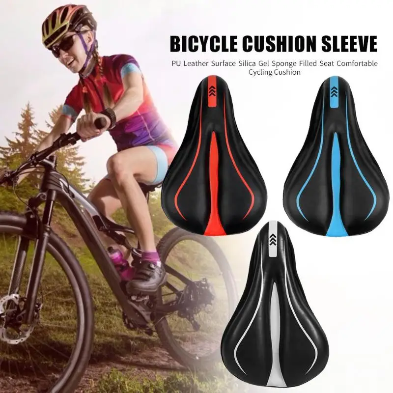 

Leather Surface Rainproof Bicycle Seat Cushion Sleeve Cycling Equipment anti-skid Waterproof Bike Saddle Seat Bicycle Accessory