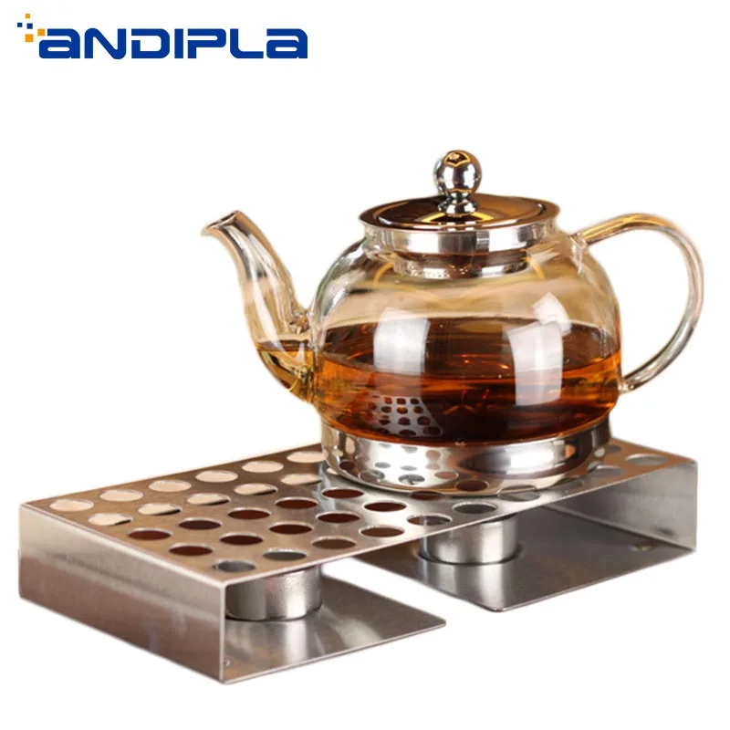 Creative Stainless Steel Teapot Trivets Candle Heating Tea Stove Coffee