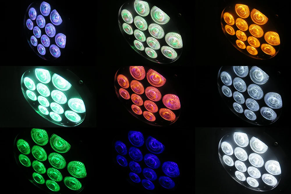 16pcs Waterproof 12*15w RGBWAP 6in1 LED Par Light