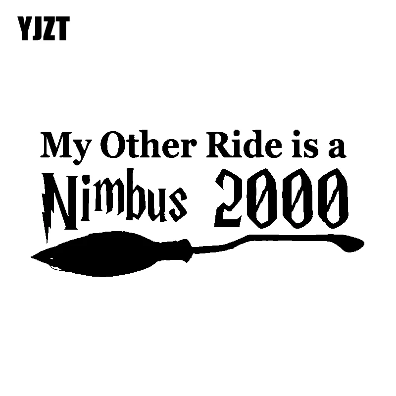 Yjzt 15.7Cm * 7Cm Divertente Il Mio Altro Giro È Un Adesivo Per Auto In Vinile Nimbus 2000 Decalcomania Argento Nero C11-1387