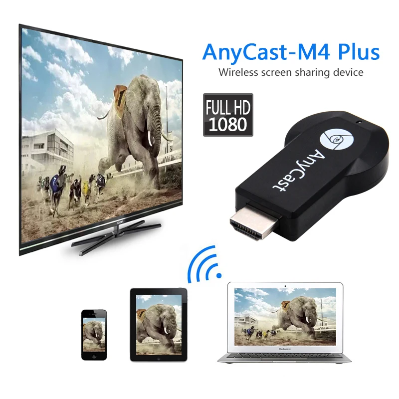 

Full HD1080P HDMI Anycast Chromecast Miracast DLNA Airplay m4plus TV Stick WiFi Display Receiver Dongle Support Windows Andriod