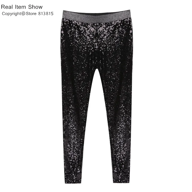 black trousers with sparkle stripe