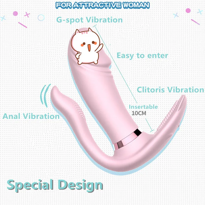 Вибратор с пультом трусики G spot Клитор Анальный носимый беспроводной контроль