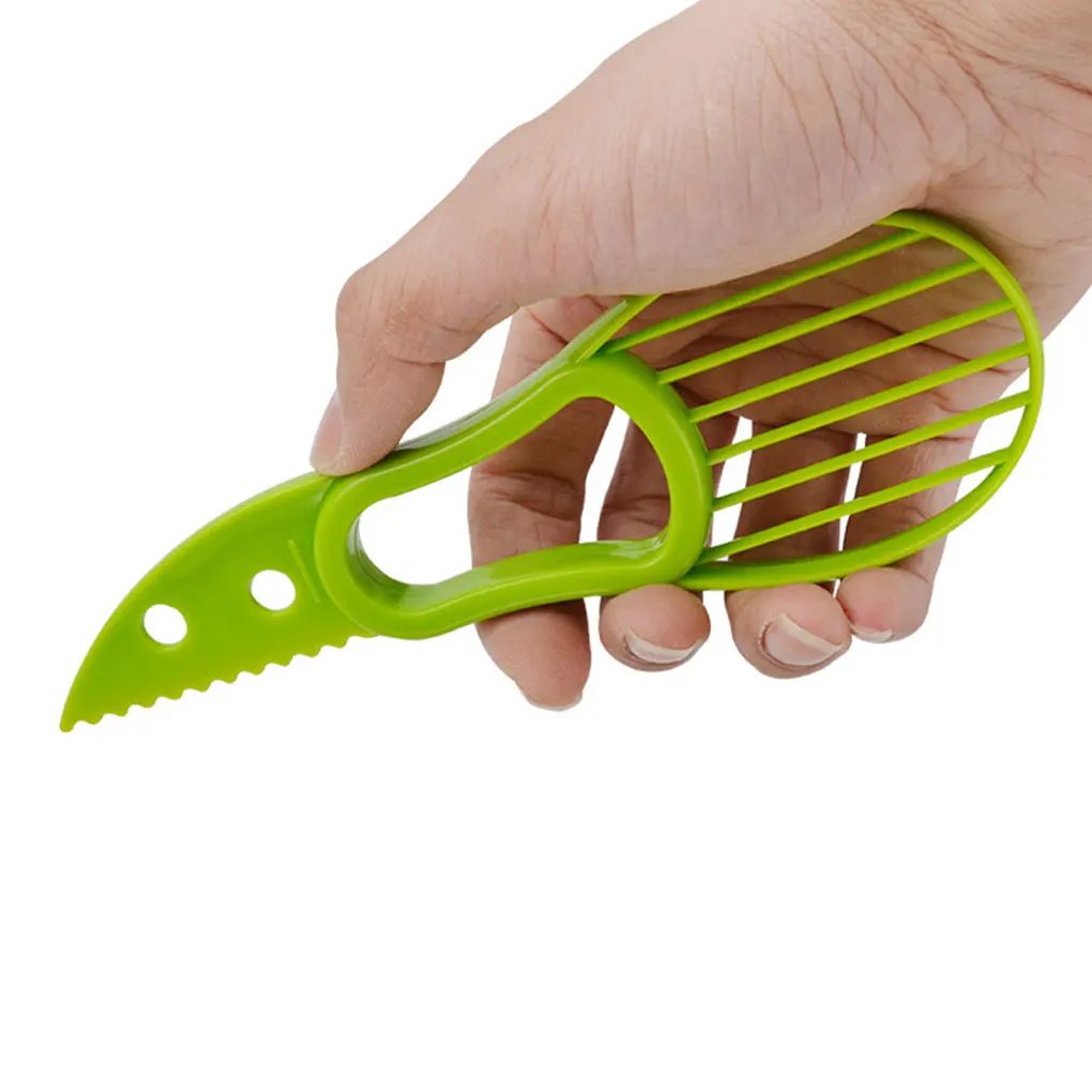 

New 3-in-1 Avocado Slicer Butter Peeler Fruit Cutter Vegetable Separator Plastic Kitchen Cutter Tool