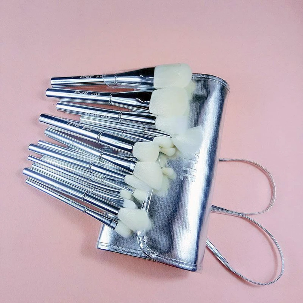 

CHILEELOVE 16 Pcs/Set Professional KJ Makeup Brushes Kit with Cosmetic Bag For Facial Nose Eye Make Up Tool